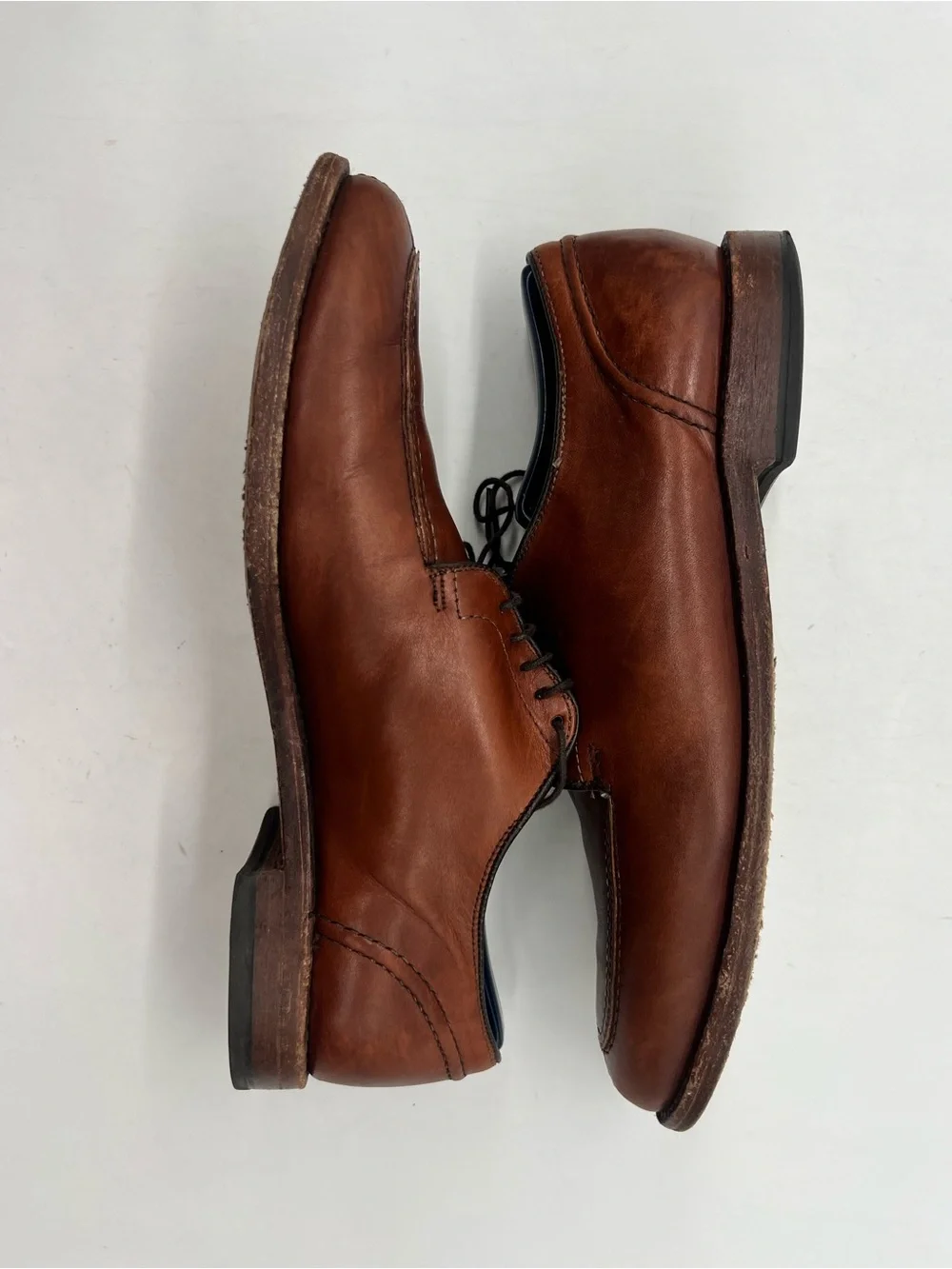 Allen Edmonds LaSalle Men’s Sz 8.5D Brown Leather Split Toe Derby Oxford Shoes.